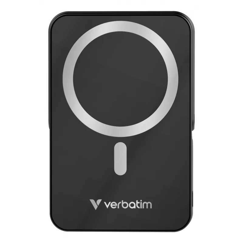 Verbatim Charge 'n' Go Magnetic Wireless Power Bank with stand - 10000 mAh Black