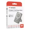 Verbatim Charge 'n' Go Magnetic Wireless Power Bank with stand - 10000 mAh Grey