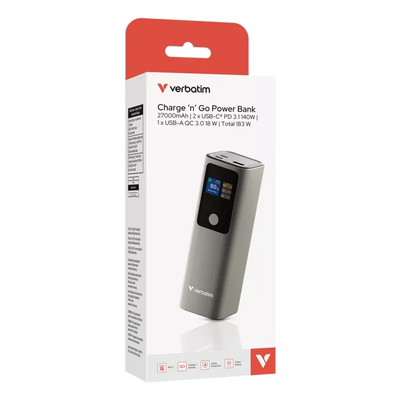 Portable Battery Verbatim Charge ´n´ Go Powerbank 27000mAh