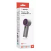 Verbatim Cool’n’Go IceTouch Handheld Fan Grey/Purple, Grey, Purple, 1 fan(s), Handheld fan, 1 pc(s), 8 W, Lithium-Ion (Li-Ion)