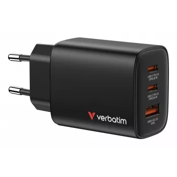 Verbatim Essentials GaN Charger 65W EU plug Black, Indoor, AC, 20 V, Black