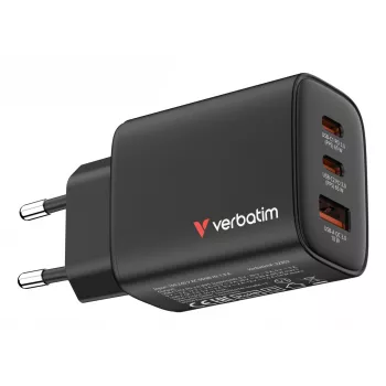 Verbatim Essentials GaN Charger 65W EU plug Black, Indoor, AC, 20 V, Black