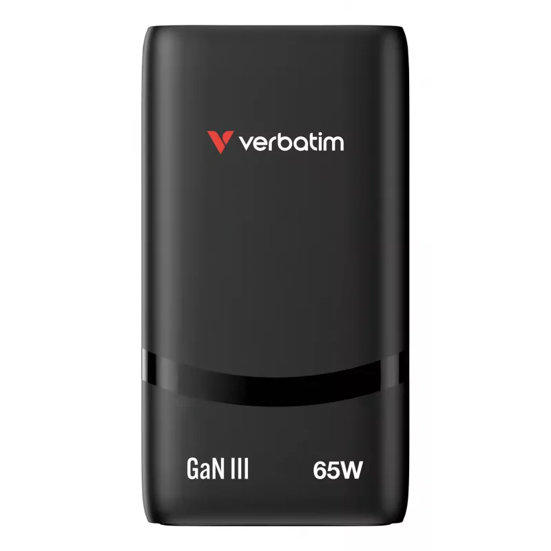 Verbatim Fold 'n' Go GaN Charger 65W EU plug Black, Indoor, AC, 20 V, Black