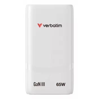 Verbatim Fold 'n' Go GaN Charger 65W EU plug White, Indoor, AC, 20 V, White