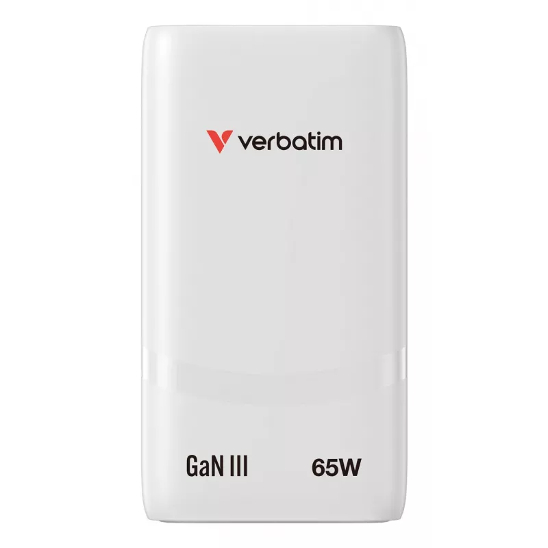 Verbatim Fold 'n' Go GaN Charger 65W EU plug White, Indoor, AC, 20 V, White