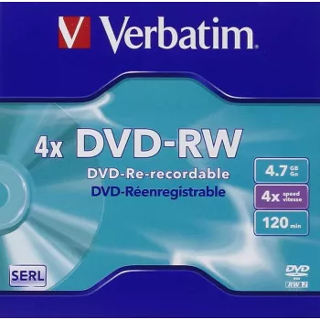 Verbatim VB-DMW44JC, DVD-RW, 120 mm, Jewel case, 1 pc(s), 4.7 GB