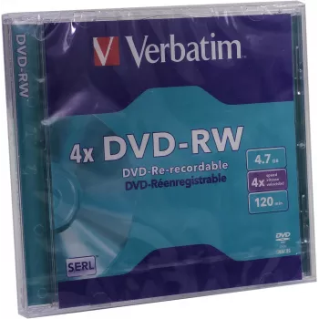 Verbatim VB-DMW44JC, DVD-RW, 120 mm, Jewel case, 1 pc(s), 4.7 GB