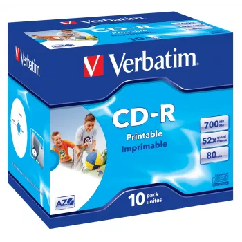 Verbatim CD-R AZO Wide Inkjet Printable 700 MB 52x 10 pc(s)