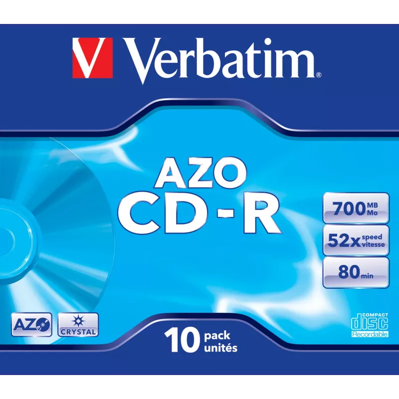 Verbatim CD-R AZO Crystal 700 MB 52x 10 pc(s)