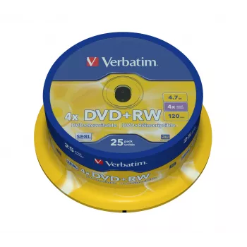 Verbatim DVD+RW Matt Silver 4.7 GB 25 pc(s)