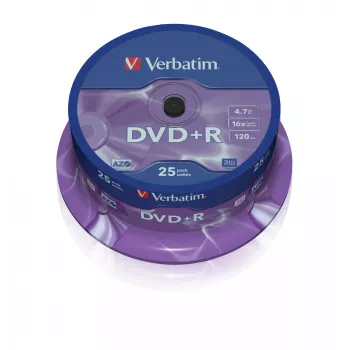 Verbatim VB-DPR47S2A, DVD+R, 120 mm, Spindle, 25 pc(s), 4.7 GB