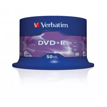 Verbatim VB-DPR47S3A, DVD+R, 120 mm, Spindle, 50 pc(s), 4.7 GB