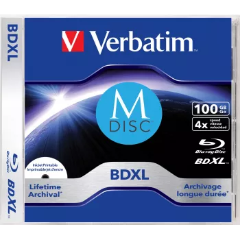 Verbatim MDISC Lifetime archival BDXL 100GB - Single Disc, 100 GB, BDXL, Jewelcase, 1 pc(s)