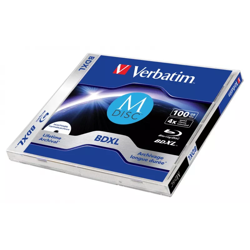 Verbatim MDISC Lifetime archival BDXL 100GB - Single Disc, 100 GB, BDXL, Jewelcase, 1 pc(s)