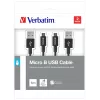 Verbatim 48874 USB cable USB 3.2 Gen 1 (3.1 Gen 1) 1 m Micro-USB A USB A Black