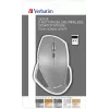 Verbatim 8-Button Wireless Blue LED Mouse, Blue LED, RF Wireless, 1600 DPI, Black, Grey