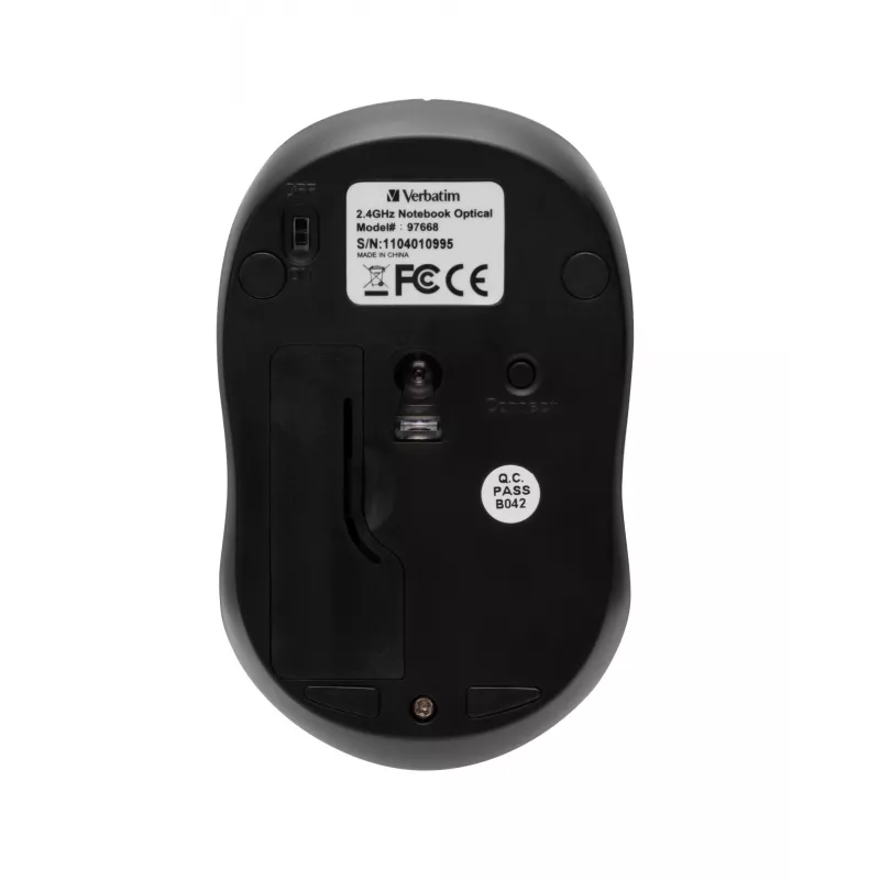 Verbatim Go Nano mouse Office Ambidextrous RF Wireless 1600 DPI