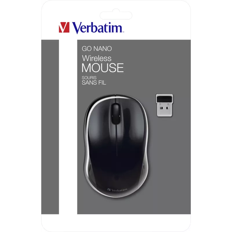 Verbatim Go Nano mouse Office Ambidextrous RF Wireless 1600 DPI