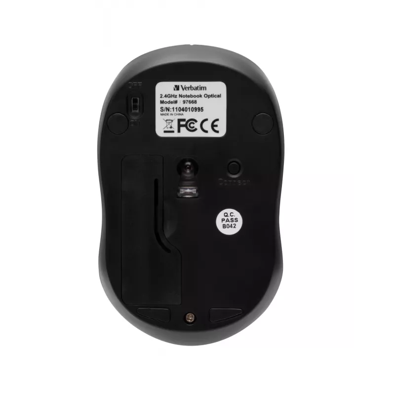 Verbatim Go Nano mouse Office Ambidextrous RF Wireless 1600 DPI