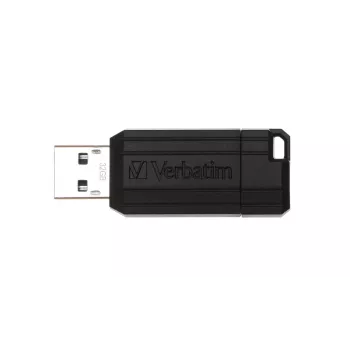 Verbatim PinStripe - USB Drive 32 GB - Black, 32 GB, USB Type-A, 2.0, 10 MB/s, Slide, Black