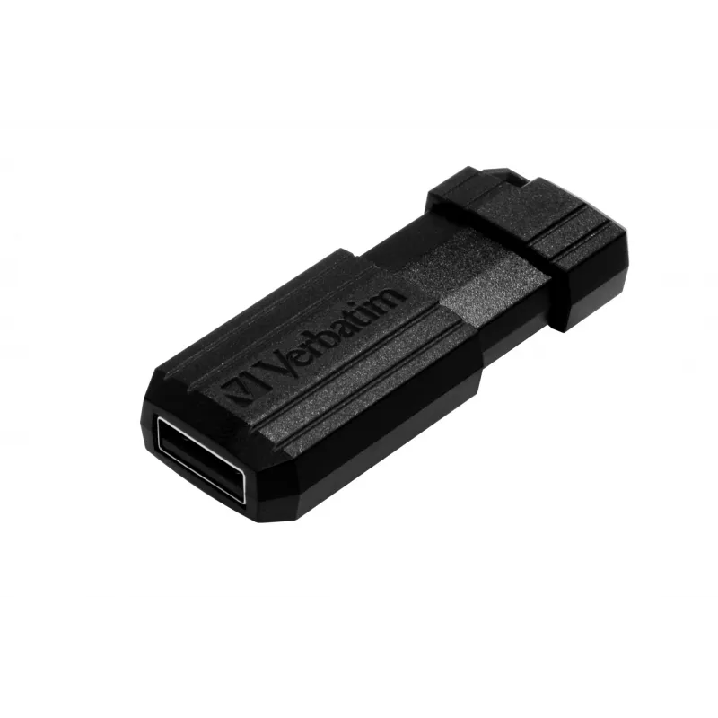 Verbatim PinStripe - USB Drive 32 GB - Black, 32 GB, USB Type-A, 2.0, 10 MB/s, Slide, Black