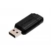 Verbatim PinStripe - USB Drive 64 GB - Black, 64 GB, USB Type-A, 2.0, 10 MB/s, Slide, Black