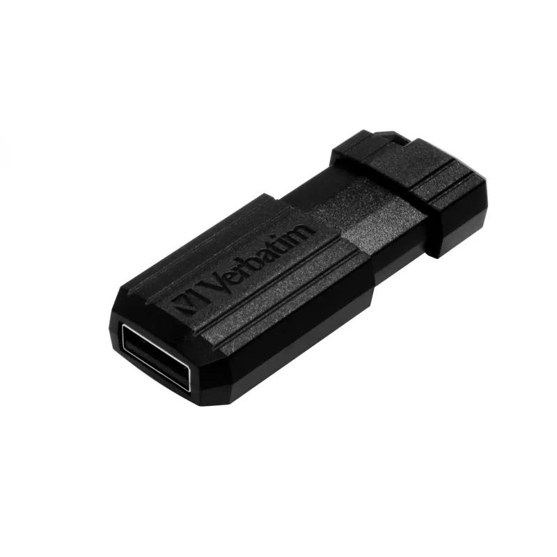 Verbatim PinStripe - USB Drive 64 GB - Black, 64 GB, USB Type-A, 2.0, 10 MB/s, Slide, Black
