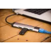 Verbatim 49141 laptop dock/port replicator USB 3.2 Gen 1 (3.1 Gen 1) Type-C Black, Silver