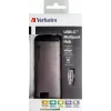 Verbatim 49142 laptop dock/port replicator USB 3.2 Gen 1 (3.1 Gen 1) Type-C Black, Silver