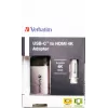 Verbatim 49143 video cable adapter 0.1 m USB Type-C HDMI Black, Silver