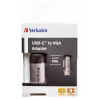 Verbatim 49145 video cable adapter 0.01 m USB Type-C VGA (D-Sub) Black, Silver