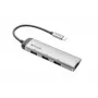 Verbatim USB-C Multiport Hub Four port USB 3.2 Gen 1, USB 3.2 Gen 1 (3.1 Gen 1) Type-C, USB 3.2 Gen 1 (3.1 Gen 1) Type-A, 5000 Mbit/s, Grey, Aluminium, Plastic, 0.15 m