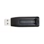 Verbatim V3 - USB 3.0 Drive 256 GB - Black, 256 GB, USB Type-A, 3.2 Gen 1 (3.1 Gen 1), Slide, 10 g, Black