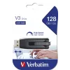 Verbatim V3 - USB 3.0 Drive 128 GB - Black, 128 GB, USB Type-A, 3.2 Gen 1 (3.1 Gen 1), 80 MB/s, Slide, Black