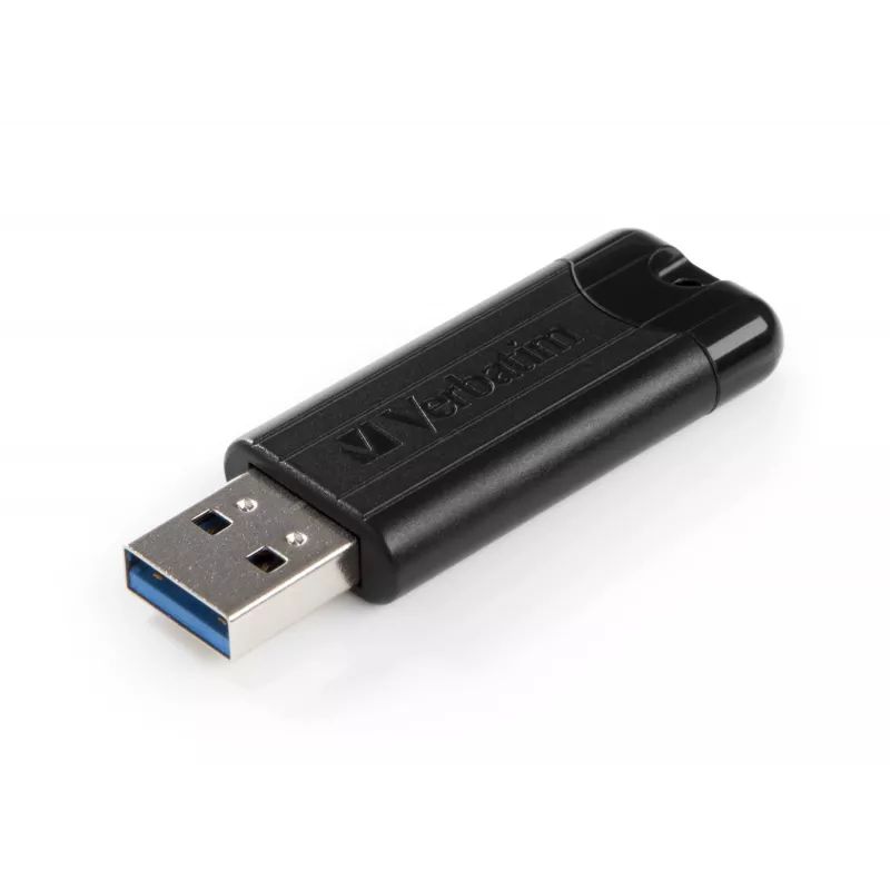 Verbatim PinStripe 3.0 - USB 3.0 Drive 256GB  - Black, 256 GB, USB Type-A, 3.2 Gen 1 (3.1 Gen 1), Slide, 7 g, Black