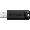 Verbatim PinStripe 3.0 - USB 3.0 Drive 256GB  - Black, 256 GB, USB Type-A, 3.2 Gen 1 (3.1 Gen 1), Slide, 7 g, Black