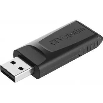 Verbatim Slider - USB Drive 128GB - Black, 128 GB, 2.0, Slide, 8 g, Black