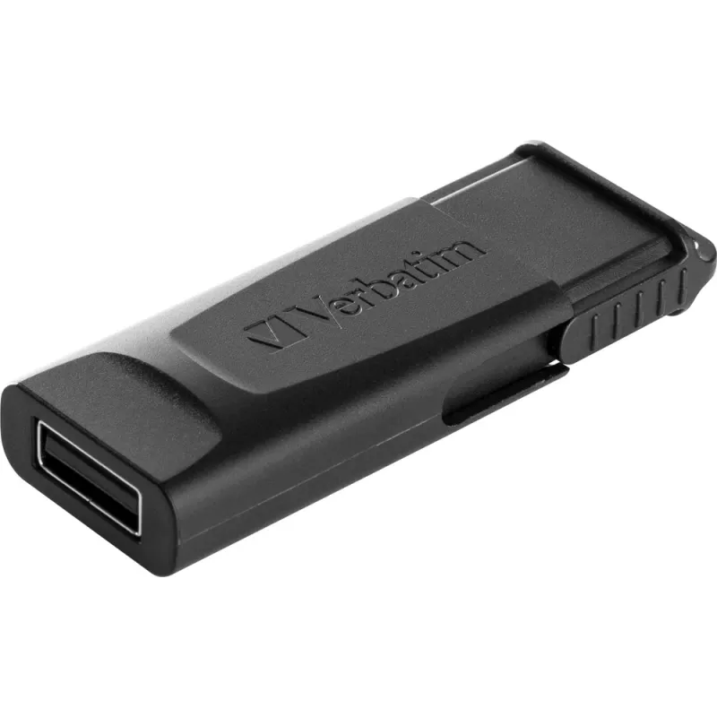 Verbatim Slider - USB Drive 128GB - Black, 128 GB, 2.0, Slide, 8 g, Black