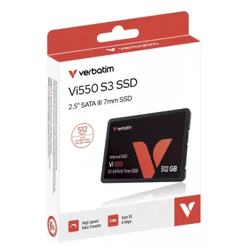 Verbatim Vi550 S3 SSD 512GB, 512 GB, 2.5 inch, 520 MB/s, 6 Gbit/s