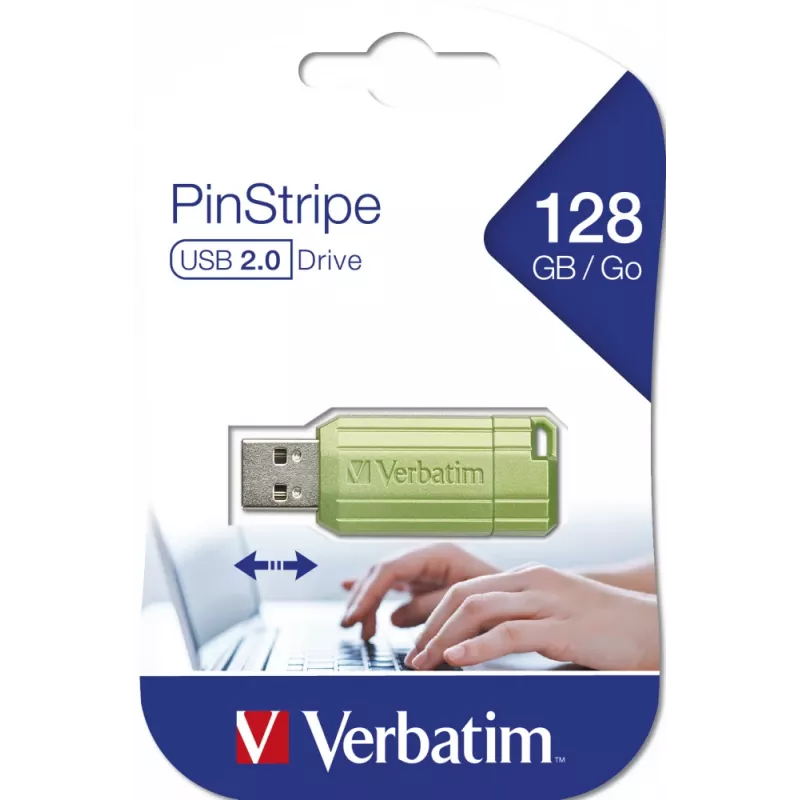 Verbatim PinStripe USB flash drive 128 GB USB Type-A 2.0 Green