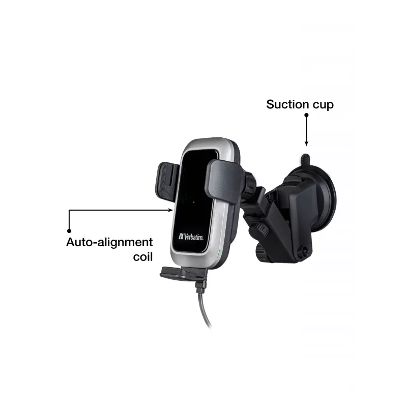 Verbatim FWC-03 Pro Qi Fast Wireless Autoladegerät retail Black