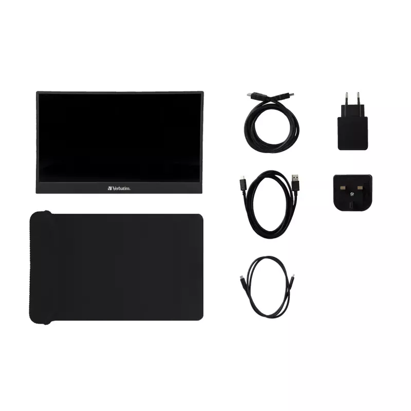 Verbatim 49590 computer monitor 35.6 cm (14 inch) 1920 x 1080 pixels Full HD LCD Black