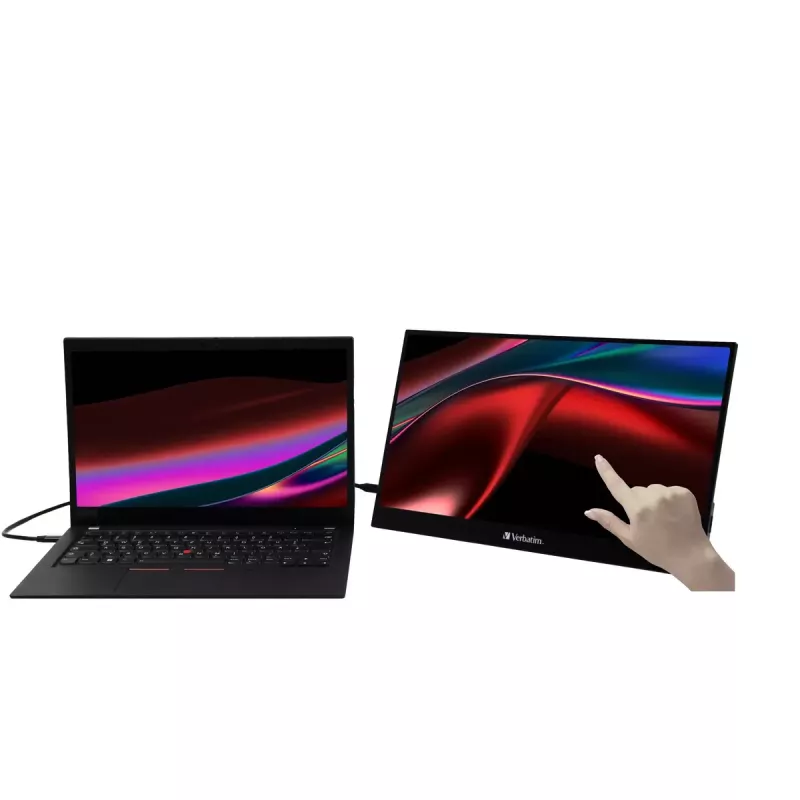 Verbatim 49591 computer monitor 35.6 cm (14 inch) 1920 x 1080 pixels Full HD LCD Touchscreen Black