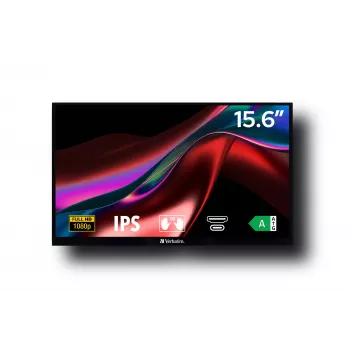 Verbatim 49592 computer monitor 39.6 cm (15.6 inch) 1920 x 1080 pixels Full HD LCD Touchscreen Black
