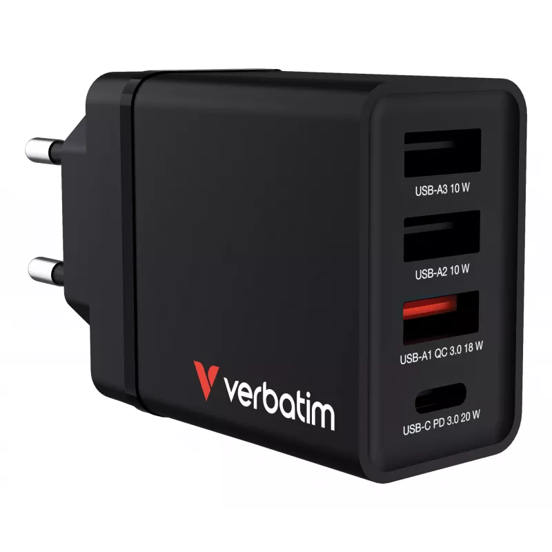 Verbatim 49700 mobile device charger Universal Black AC Fast charging Indoor