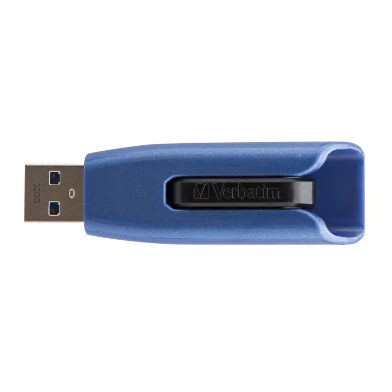 Verbatim V3 MAX - USB 3.0 Drive 32 GB - Blue, 32 GB, USB Type-A, 3.2 Gen 1 (3.1 Gen 1), 175 MB/s, Slide, Blue