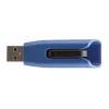Verbatim V3 MAX - USB 3.0 Drive 128 GB - Blue, 128 GB, USB Type-A, 3.2 Gen 1 (3.1 Gen 1), 175 MB/s, Slide, Black, Blue
