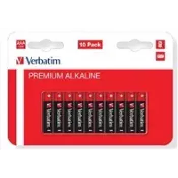 Verbatim AAA Alkaline Batteries, 1.5V, 10pcs Verbatim black / V49874