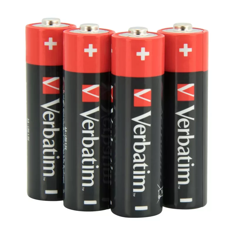 Verbatim AA Alkaline Batteries, Single-use battery, AA, Alkaline, 1.5 V, 10 pc(s), Black, Red