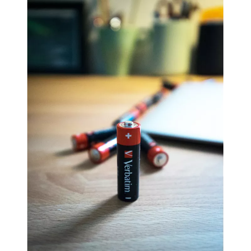 Verbatim AA Alkaline Batteries, Single-use battery, AA, Alkaline, 1.5 V, 10 pc(s), Black, Red